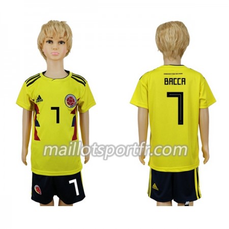 Maillot de Foot Colombie Bacca 7 Enfant Domicile Coupe du monde 2018